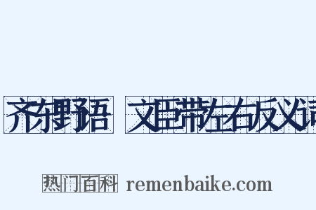 齐东野语·文臣带左右反义词是什么意思的图片